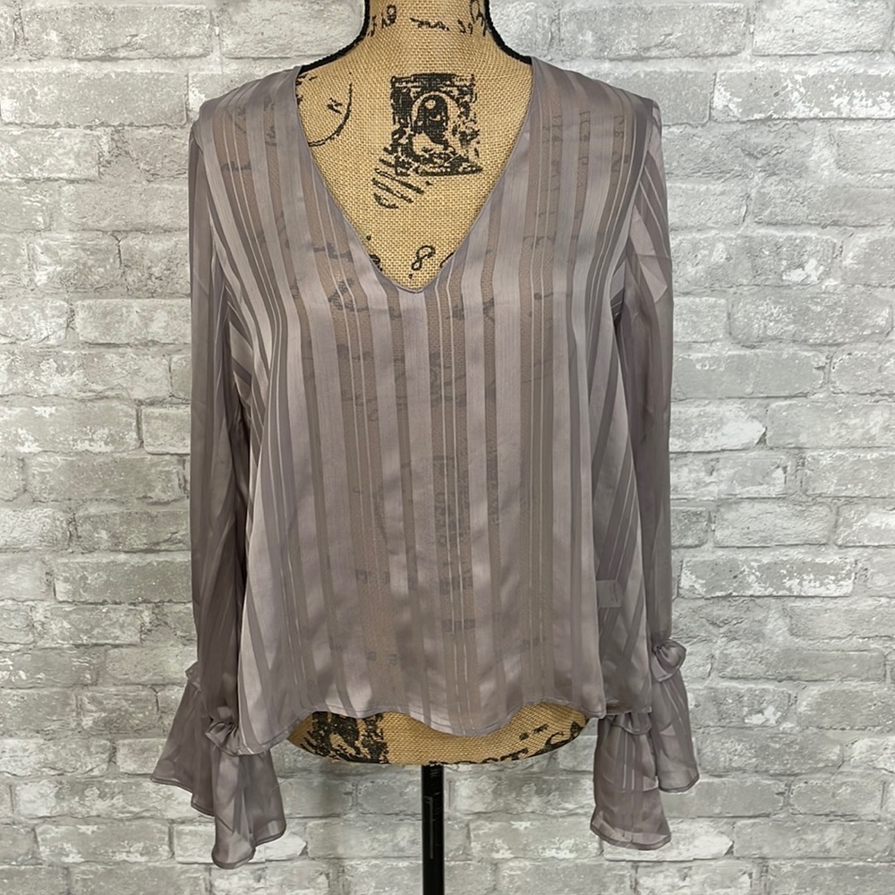 Lush Ruffle Bell Sleeve Blouse